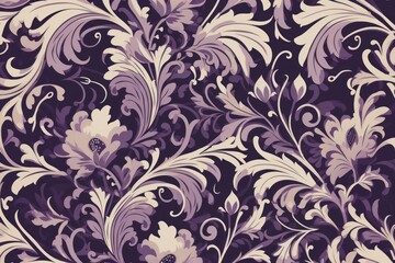 Sticker - Vintage pattern muted purple art backgrounds creativity.