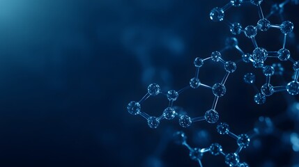 Wall Mural - abstract molecular structure with connected spheres