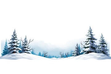 Wall Mural - Snow winter landscape tree outdoors nature.