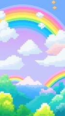 Canvas Print - Rainbow sky backgrounds outdoors graphics.