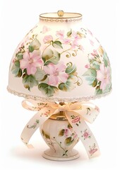 Poster - Floral decorative table lamp