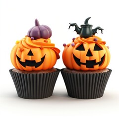 Wall Mural - Halloween Cupcakes halloween cupcake dessert.