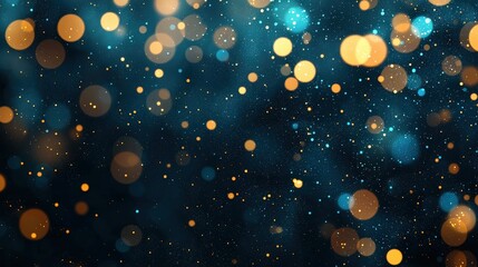 Wall Mural - Sparkling lights on dark blue