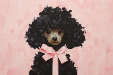 Sticker - Poodle mammal animal cute.