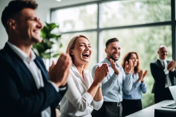 Poster - Celebration laughing office adult.