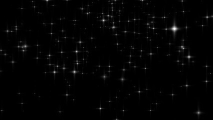 Wall Mural - abstract background with bright white stars and a black background.