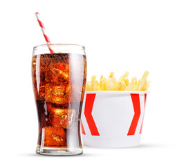 A classic cola and French fries