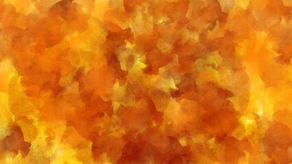 Wall Mural - Abstract orange paint background. Fire background. Yellow watercolor texture background, orange watercolor.
