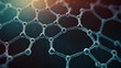 © CH - Abstract Molecular Network Structure Background, Glowing Connected Atoms or Chemical Bonds Representing Technology and Science