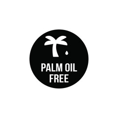 Fototapete - Palm oil free icon web design in vector