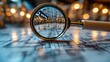 © Z.I.M - A magnifying glass focuses on detailed blueprints and schematics.