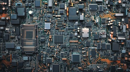 Leinwandbilder - Electronic components powering the next generation of gadgets, from advanced processors to cutting-edge sensors, fueling the growth of smart technology