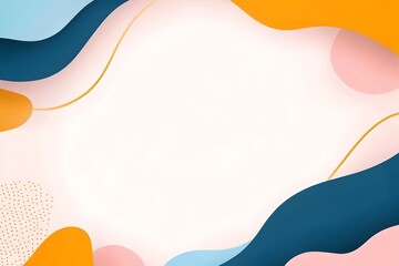 Wall Mural - minimalist geometric patterns with soothing pastel color palette for powerpoint backgrounds