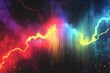 © milkyway - Vintage Storm of Rainbow Lightning Bolts Illuminating Dark Background
