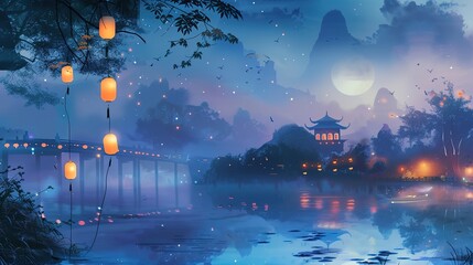 Hanyi_Festival_River_Lantern_Zhongyuan_Festival_Fest