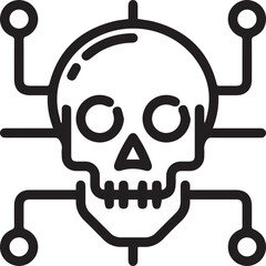 Skull icon symbol vector image illustration
