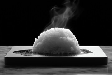 Steaming Bowl of Perfectly Cooked Rice