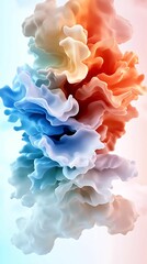 Wall Mural - abstract colorful waves forming fluid shapes in a dreamlike composition of soft textures and gradien