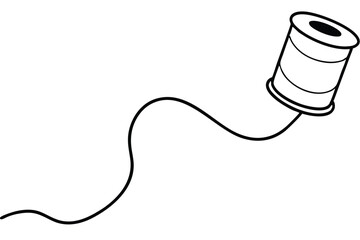 A Thread line art vector illustration