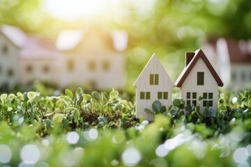 Wall Mural - Discuss the challenges of building sustainable homes in urban areas. Explore how developers can balance growth and sustainability