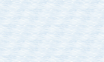 Seamless pattern with doodle waves