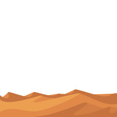 Poster - Desert Hill Landscape Illustration