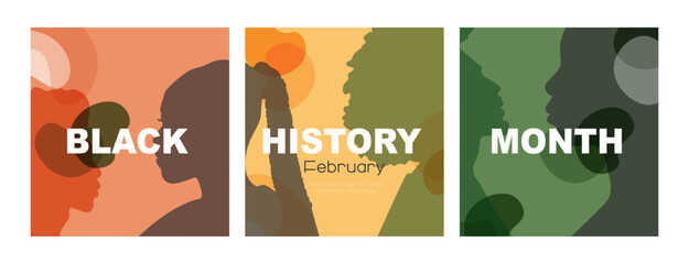 Wall Mural - Black History Month banner. Modern design.