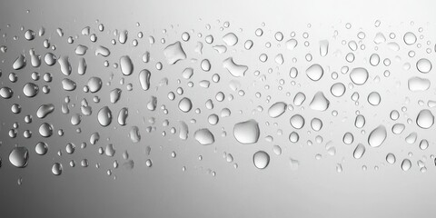 Aufkleber - grey glass background with raindrops