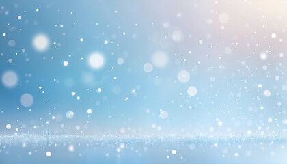 Wall Mural - light blue gradient winter background with snowflakes
