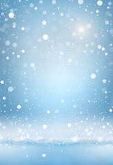Wall Mural - light blue gradient winter background with snowflakes