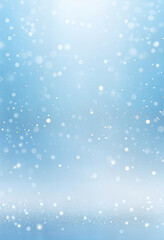 Wall Mural - light blue gradient winter background with snowflakes