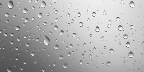 Aufkleber - grey glass background with raindrops