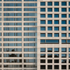 modern office building windows in the city