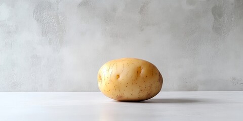 Canvas Print - potato against a white backdrop