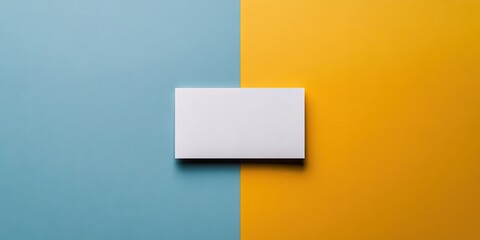 Aufkleber - Blank business cards. Mockup on a colored background. Flat lay. Copyspace for text.