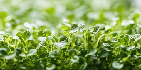 Poster - Watercress seeds isolated on a white background. Selective focus. Nature.