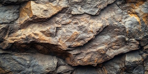 Leinwandbilder - Stone wall. Light brown rock texture. Grungy stone backdrop. Rocky textured background with copyspace for design. Wide web banner. Panoramic.