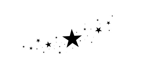 Wall Mural - stars on a white background.meteoroid, comet, asteroid, stars.falling star.
