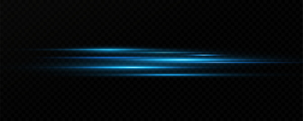 Poster - Blue speed lines.Vector.Blue light trails