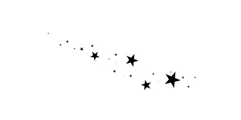 Wall Mural - stars on a white background.meteoroid, comet, asteroid, stars.falling star.