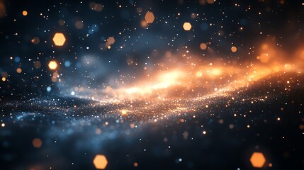Poster - A mesmerizing cosmic scene filled with sparkling stars and glowing nebulas, embodying the beauty of the universe.