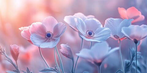Aufkleber - Beautiful flowers created using color filters and soft light.
