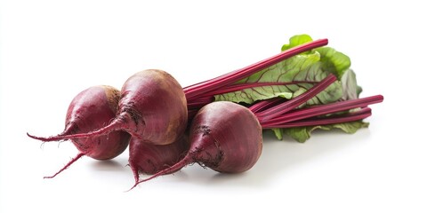 Poster - Beetroot isolated on a white background with copy space, photographed using studio lighting.