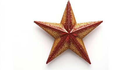 Poster - Decorative Christmas star set against a white background.