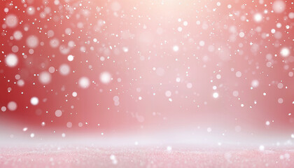 Wall Mural - red background with snow and free space