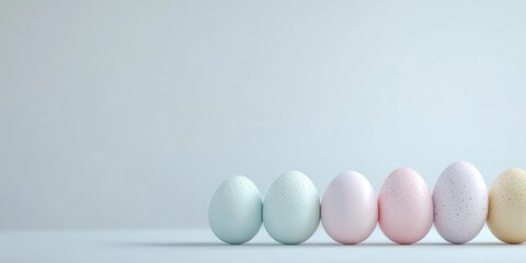 Aufkleber - Easter eggs and blank space for your product or text decoration.