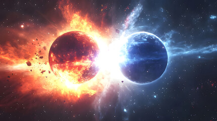 Wall Mural - sun in space. generative ai