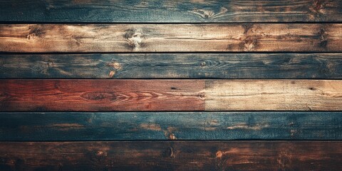 Wall Mural - Wooden rustic vintage background image with a toned appearance. Copy space available for overlaying text, graphics, or photos.