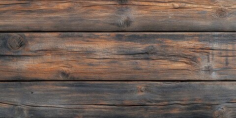 Aufkleber - aged brown rustic dark weathered wooden texture - wood backdrop