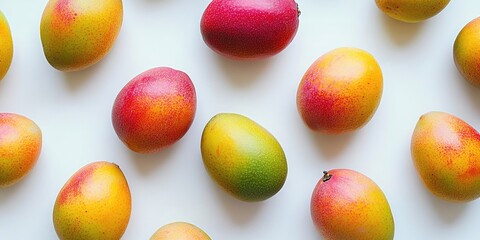 Aufkleber - mangoes on a white background